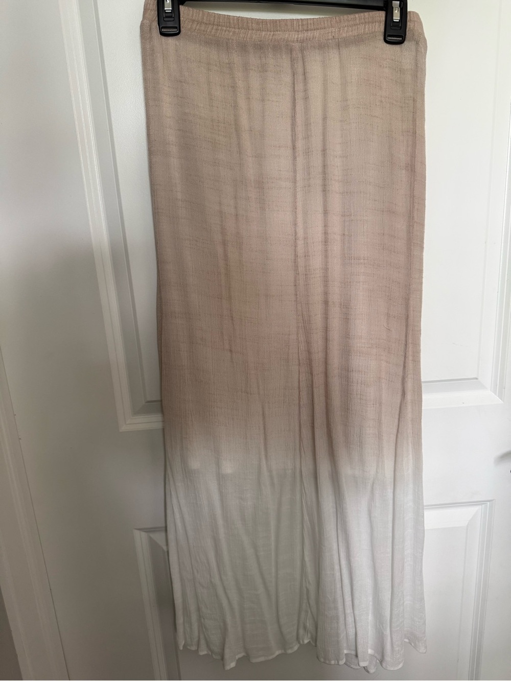 AGB Ombre Maxi Skirt in Beige and White